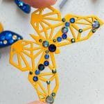 Butterfly brooch with crystals BTFL28