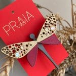 Dragonfly brooch with crystals FLYD6