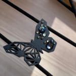 Butterfly brooch with crystals BTFL9