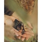 Dragonfly brooch and earrings with crystals COSP45