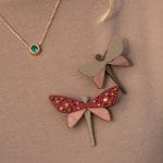 Dragonfly brooch with crystals FLYD5