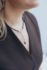 Melns kristālu čokeris - īsais - Image 3