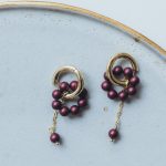 Earrings: Burgundy