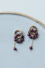 Earrings: Burgundy