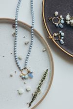 Set: Forget-me-knots with freshwater pearls