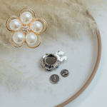 Button charm Felicia with button-snap closure